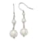 Sterling Silver Polished 6-10mm Freshwater Cultured Pearl Dangle Earrings
