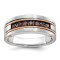 10K Rose Gold Men's Satin Brown Diamond Ring 0.49ctw