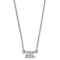 Rhodium Over Sterling Silver LogoArt Sigma Kappa Extra Small Pendant Necklace