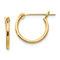 14K Yellow Gold 1.25mm Half Hoop Earrings