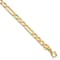 10k Yellow Gold 5mm Hand-polished Figaro Link Bracelet