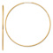 14k Yellow Gold 2 1/2" Polished Round Endless Hoop Earrings