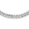 Rhodium Over Sterling Silver Heart Clasp Fancy Diamond-cut Curb
16.5-inch Necklace