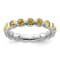 Sterling Silver Stackable Expressions Yellow Crystal Ring