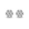 1.00ctw Lab Grown Diamond Cluster Earrings in 14k White Gold