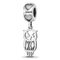 Rhodium Over Sterling Silver LogoArt Chi Omega Own Charm on Heart Bead