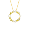 Circular Freshwater Pearl Pendant Necklace In 14K Gold Over Sterling Silver