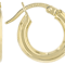 Polished Hoop Earrings In 18K Gold Over Sterling Silver 0.65 Inch