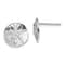 Rhodium Over Sterling Silver Polished Sand Dollar Post Earrings