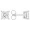Lab-Grown Diamond Princess-Cut Stud Earrings In 14K White Gold 3.00ctw
