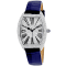 Christian Van Sant Women's Chic White Dial, Blue Leather Strap Watch