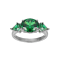 Green Cubic Zirconia Platinum Over Sterling Silver May Birthstone Ring 5.08ctw