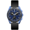 Oceanaut Men's Orbit Blue Dial, Black Leather Strap Watch