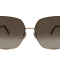 Jimmy Choo River Gold Tone Oversize Frame / Brown Lens Sunglasses
