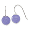 Sterling Silver Polished 10mm Periwinkle Jadeite Dangle Earrings