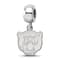 Sterling Silver Rhodium-plated LogoArt Baylor University Small Dangle Bead