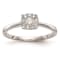 Rhodium Over 14K White Gold Diamond Cluster Engagement Ring 0.23ctw