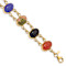 14k Yellow Gold Onyx, Carnelian, Epidote, Rhodonite and Tigers Eye 7
Stone Scarab Bracelet