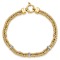 14k Two-tone Gold 5.9mm Polished Double Wheat Link Bracelet
