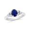 1.10ctw Sapphire and Diamond Ring in 14k White Gold