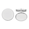 Rhodium Over 14K White Gold Men's Circular Cuff Links