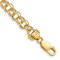 14k Yellow Gold Diamond-Cut 6.5mm Solid Double Link Charm Bracelet