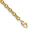 14k Yellow Gold Polished and Textured 5.02mm Cable Link Bracelet