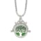 Sterling Silver Polished Reversible Enameled Tree of Life Necklace