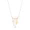 4.5-6.5mm Round White Freshwater Pearl 14K Yellow Gold Necklace