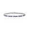 3.09ctw Sapphire and Diamond Bracelet in 14k White Gold