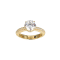 White Cubic Zirconia 18k Yellow Gold Over Sterling Silver Ring 4.05ctw