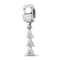 Rhodium Over Sterling Silver LogoArt Delta Delta Delta Vertical Letters
on Bead