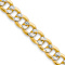 14k Yellow Gold and Rhodium Over 14k Yellow Gold 7.75mm Pavé Curb 20
Inch Chain