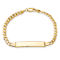 10k Yellow Gold Flat Curb Link ID Bracelet