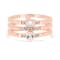 White Sapphire Stacked Ring 14K Rose Gold Over Sterling Silver Multi
Shape Ring