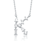 Initial K Mixed Cut CZ Pendant Necklace In Sterling Silver 18 Inch