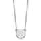 Rhodium Over 14k White Gold Tiny Circle Block Letter S Initial Pendant
Cable Link 18 Inch Necklace