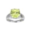 Green And White Cubic Zirconia Platinum Over Silver August Birthstone
Ring 6.98ctw