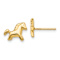 14k Yellow Gold Textured Pony Earrings