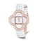 Ladies Charles Hubert Rose IP Stainless White Leather Band 36mm Watch