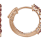 Color Shift Garnet Hoops In 18K Rose Gold Over Sterling Silver 1.73ctw