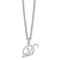 Rhodium Over Sterling Silver Letter D  Initial Necklace