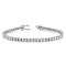 Rhodium Over 10k White Gold Illusion Setting Diamond Bracelet