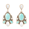Barse Jewelry Composite Turquoise and Mother-of-Pearl Gold Tone
Barcelona Dangle Earrings