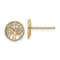14k Yellow Gold 7.5mm Cubic Zirconia Tree of Life Stud Earrings