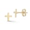 Bellissima Gold 14K Yellow Gold Flat Dainty Cross Studs