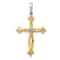 14k Two-tone Gold Diamond Cross Pendant