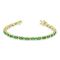 5.50ctw Emerald and Diamond Bracelet in 14k Yellow Gold