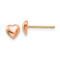 14k Rose Gold Polished Heart Stud Earrings