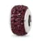 Sterling Silver Reflections Crimson Full Preciosa Crystal Bead